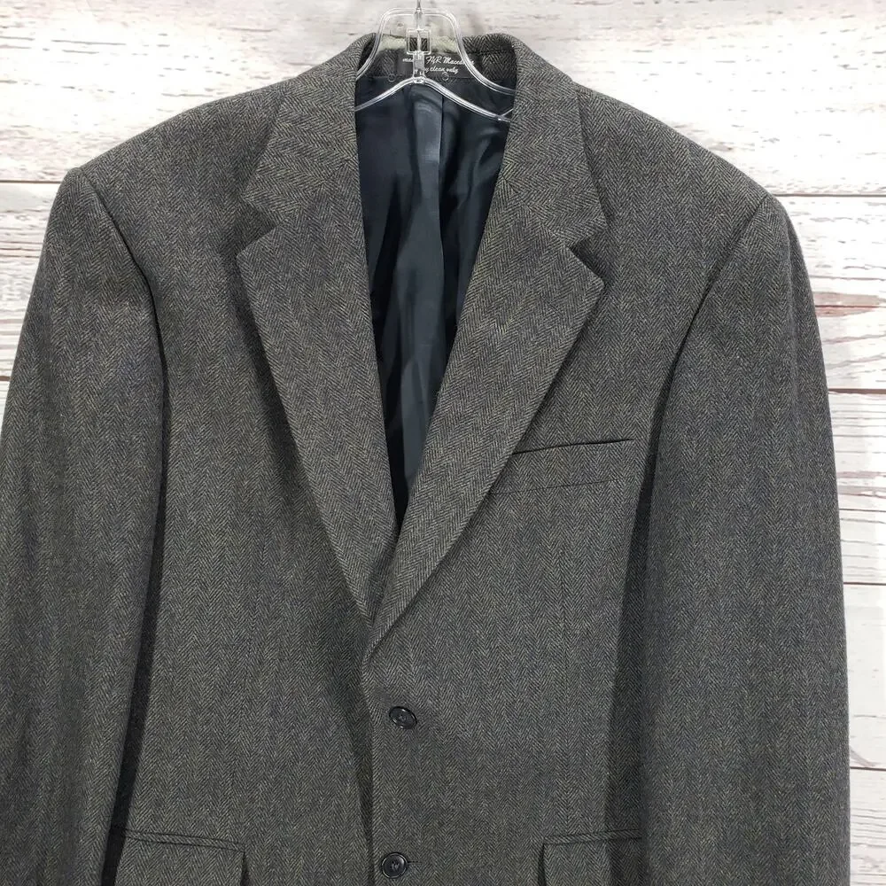 Gianfranco Ruffini Italy Herringbone Camel Hair Blend Sportscoat Size 42R